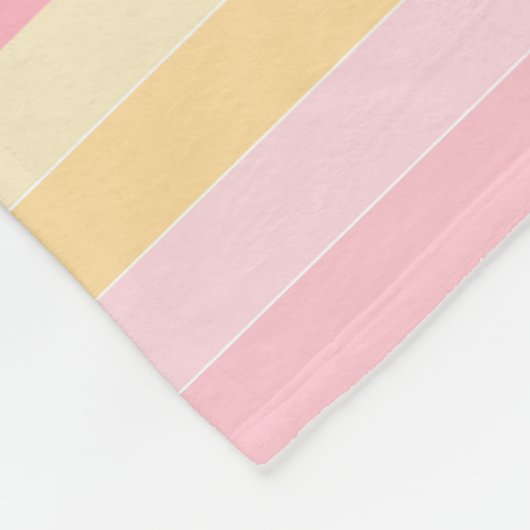 Gelb rosa gestreift Elegante Farben Modernes Templ Fleecedecke (Ecke)