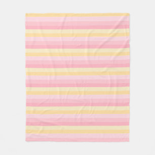 Gelb rosa gestreifte elegante Farben Modernes Temp Fleecedecke