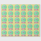 Gelb-Rosa-Grün Geschenkpapier (Flach)