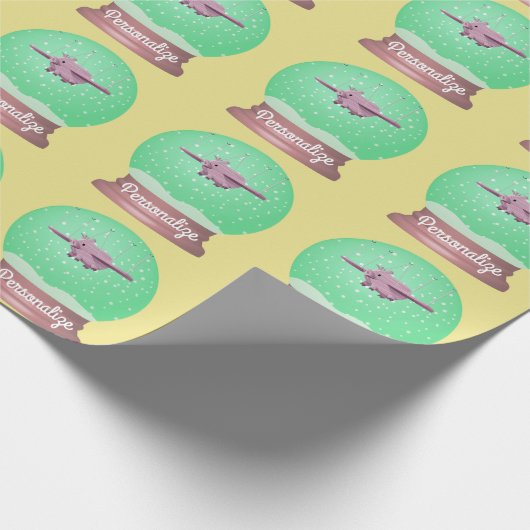 Gelb-Rosa-Grün Geschenkpapier (Ecke)