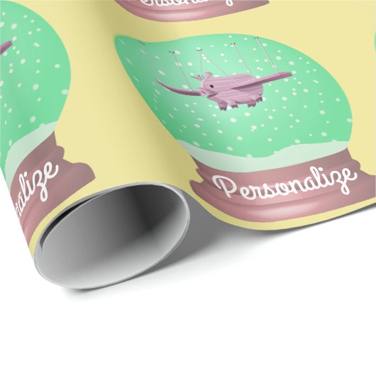 Gelb-Rosa-Grün Geschenkpapier (Rolleneckpunkt)