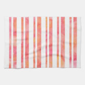 Gelb rosa Orangefarbene Streifen Geschirrtuch (Horizontal)