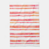 Gelb rosa Orangefarbene Streifen Geschirrtuch (Vertikal)