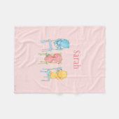 Gelb, rosa und Blau betrifft Stühle Fleecedecke (Vorderseite (Horizontal))