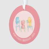 Gelb, rosa und Blau betrifft Stühle Ornament (Vorderseite)