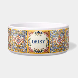 Gelb rosa und blau-mediterrane Fliesen Napf