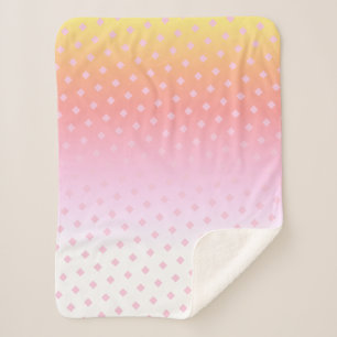 Gelb Rosa Weiße Farben Minimalistische Decke Sherpadecke