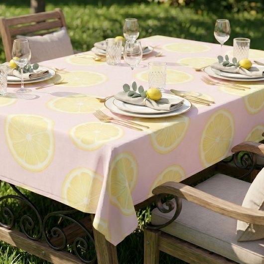 Gelb rosa Zitrone  Tischdecke