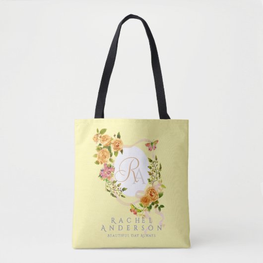 Gelb-Rose-Multiband-Chic-Gelb Tasche (Vorderseite)