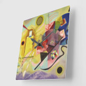 Gelb-rot-blau, 1925 von Wassily Kandinsky Quadratische Wanduhr (Winkel)