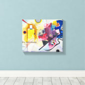 Gelb-Rot-Blau-abstrakte Malerei Leinwanddruck (Insitu (Holzboden))