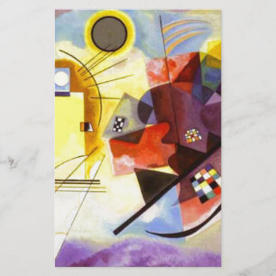 Gelb Rot Blau Kandinsky Abstrakte Malerei Briefpapier