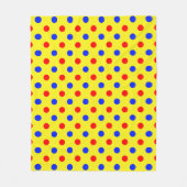 Gelb Rot Blau Punkte Design Fleecedecke (Vorderseite)