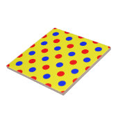 Gelb Rot Blau Punkte Design Fliese (Seite)