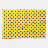 Gelb Rot Blau Punkte Design Geschirrtuch (Horizontal)