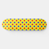 Gelb Rot Blau Punkte Design Skateboard (Horizontal)