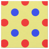 Gelb Rot Blau Punkte Design  Stoff (Nahaufnahme)