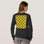 Gelb Rot Blau Punkte Design  T-Shirt (Schwarz voll)
