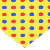Gelb Rot Blau Punkte Design Tischdecke (Schrägansicht)