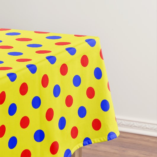 Gelb Rot Blau Punkte Design Tischdecke (Beispiel)