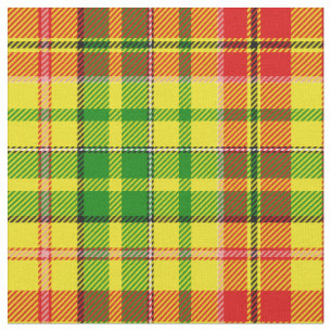 Gelb Rot Grün Kariertes Tartan Design  Stoff