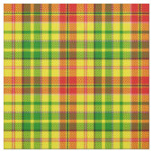 Gelb Rot Grün Kariertes Tartan Design  Stoff (Muster)