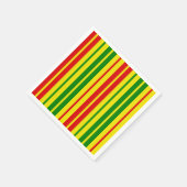 Gelb Rot Grün Streifen Muster   Serviette (Ecke)