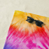 Gelb, Rot, Rosa, Lila, Aqua-Gefärbte Krawatte Strandtuch (Beispiel)