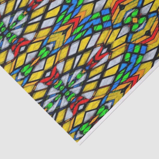 Gelb-, Rot- und Blausteinglas Seidenpapier (Ausschnitt)