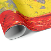 Gelb, rot und grün geschenkpapier (Rolleneckpunkt)
