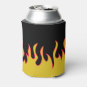 Gelb, Rot und Schwarze Flammen Personalisiert Dosenkühler (Kanne Rückseite)