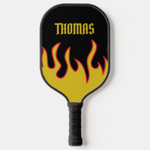 Gelb, Rot und Schwarze Flammen Personalisiert