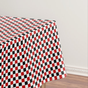 Gelb-rot, weiß-schwarz-52x70 BAUMWOLLE Tischdecke