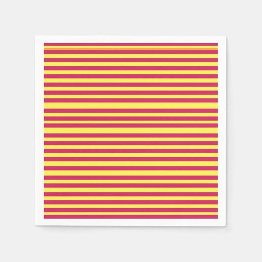 Gelb, Rotfrühlingssmotiv Lines Napkins Serviette (Vorderseite)