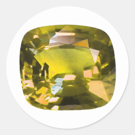 gelb runder aufkleber