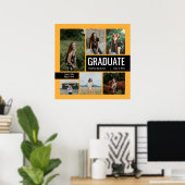 Gelb/Schwarz 6 Foto Abschluss Poster (Heimbüro)