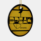 Gelb schwarz Breakdance Keramik Ornament (Rechts)