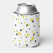 Gelb-Schwarz-Geometrisches Muster kann kühler sein Dosenkühler (Kanne Rückseite)