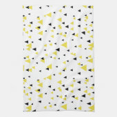 Gelb & Schwarz Geometrisches Muster Küchentuch (Vertikal)