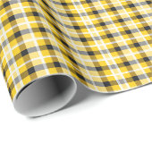 Gelb, Schwarz, Kariert Geschenkpapier (Rolleneckpunkt)