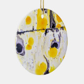 Gelb-Schwarz-Muster Keramikornament (Rechts)
