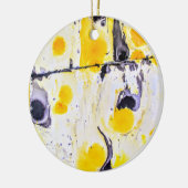 Gelb-Schwarz-Muster Keramikornament (Links)