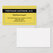 Gelb, schwarz, Ophthalmologist-Visitenkarte Visitenkarte (Vorne/Hinten)