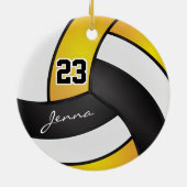 Gelb, Schwarz und Weiß Keramik Ornament (Hinten)