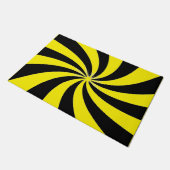 Gelb-Schwarz-Weiß-Design Fußmatte (Schrägansicht)