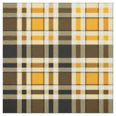 Gelb Schwarz Weiß Flanell Karomuster Design Stoff (Muster)