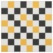 Gelb Schwarz Weiß Karomuster Design  Stoff (Muster)