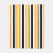 Gelb Schwarz Weiß Streifen Muster Design  Fleecedecke (Vorderseite)