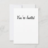 Gelb, Schwarz, Weiß und kariertes Thema der 50er J RSVP Karte (Rückseite)