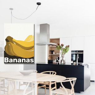 Gelb, schwarz, Weiße Küche Wanddekor - Poster
